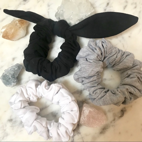 Cotton Scrunchie - Gray - Picture 2 of 2